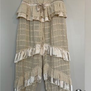 Free People Belle Ruffle Pants